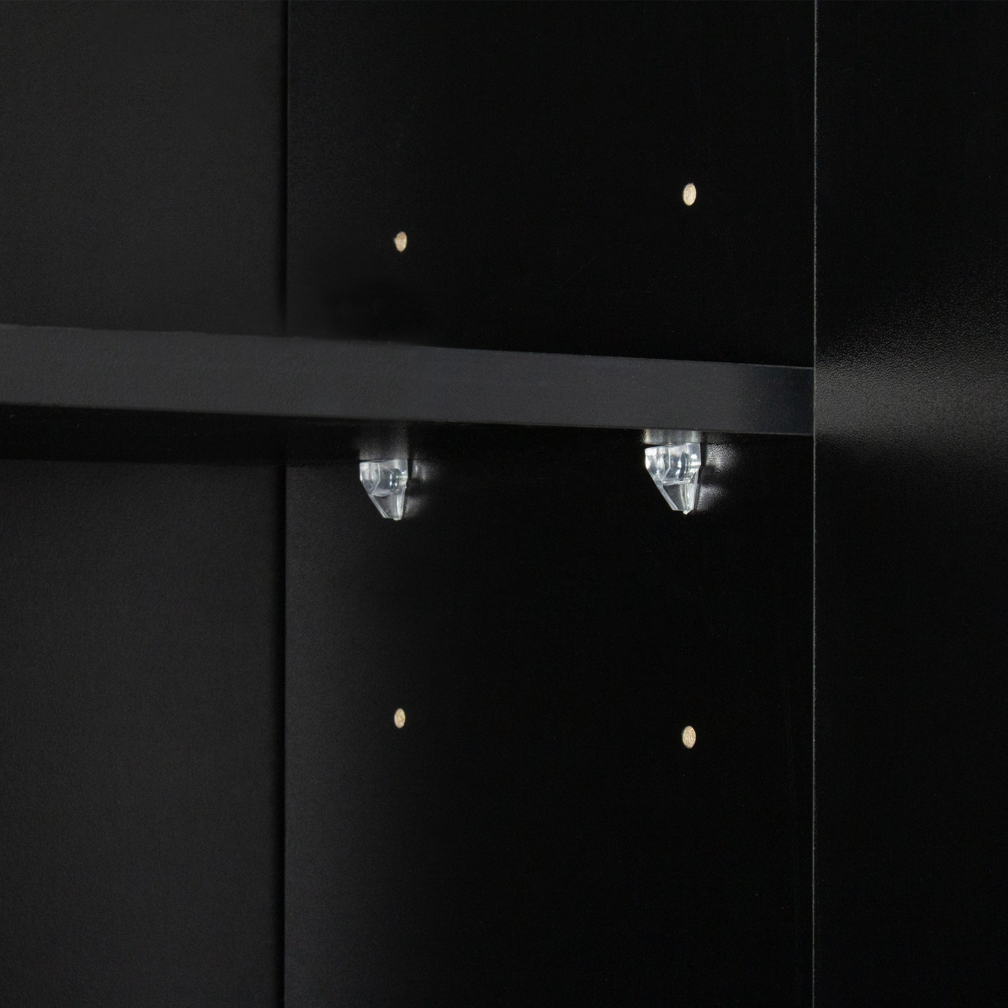 70.87' Tall Wardrobe& Kitchen Cabinet, with 6-Doors, 1-Open Shelves and 1-Drawer for bedroom,Black - Grand Goldman Shop