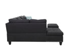 Alger 98' Wide Left Hand Facing Sofa & Chaise with Ottoman - Grand Goldman Shop