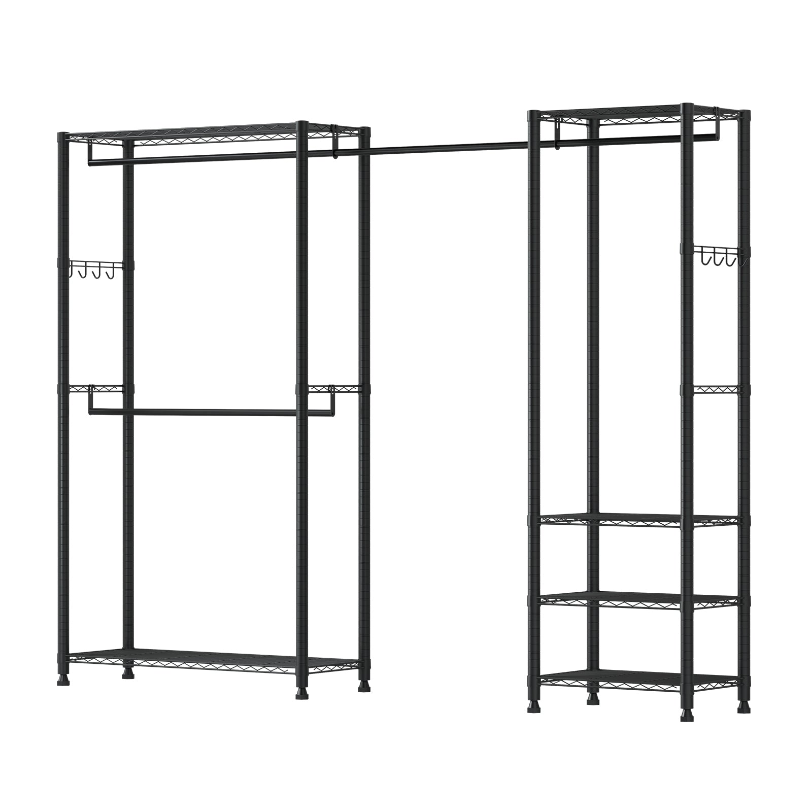 Clothing Garment Rack, Heavy Duty Clothes Rack, Freestanding Clothes Racks with Steel Frame, 800 lbs Load Capacity Closet Wardrobe with Storage Shelves for Bedroom, Clothing Store, Hallway - Grand Goldman Shop