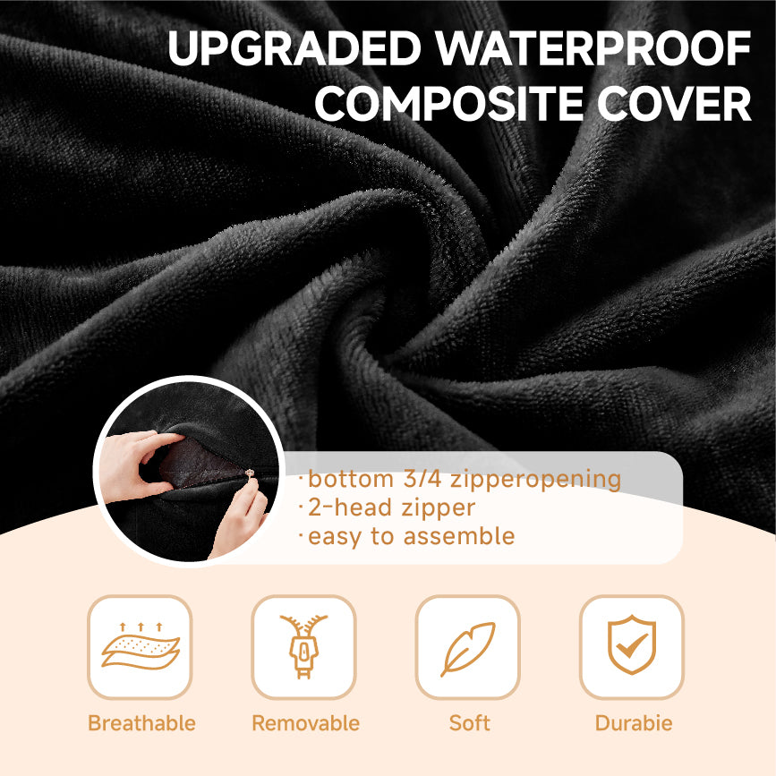 6FT bean bag chair, memory foam filling, adult and teen bean bag chair, soft sofa with removable flannel cover, round sofa for living room, bedroom, college dorm. - Grand Goldman Shop