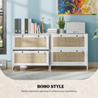 2 Drawer File Cabinet with Adjustable Hanging Bar for Letter,Lockable Filing Cabinet - Grand Goldman