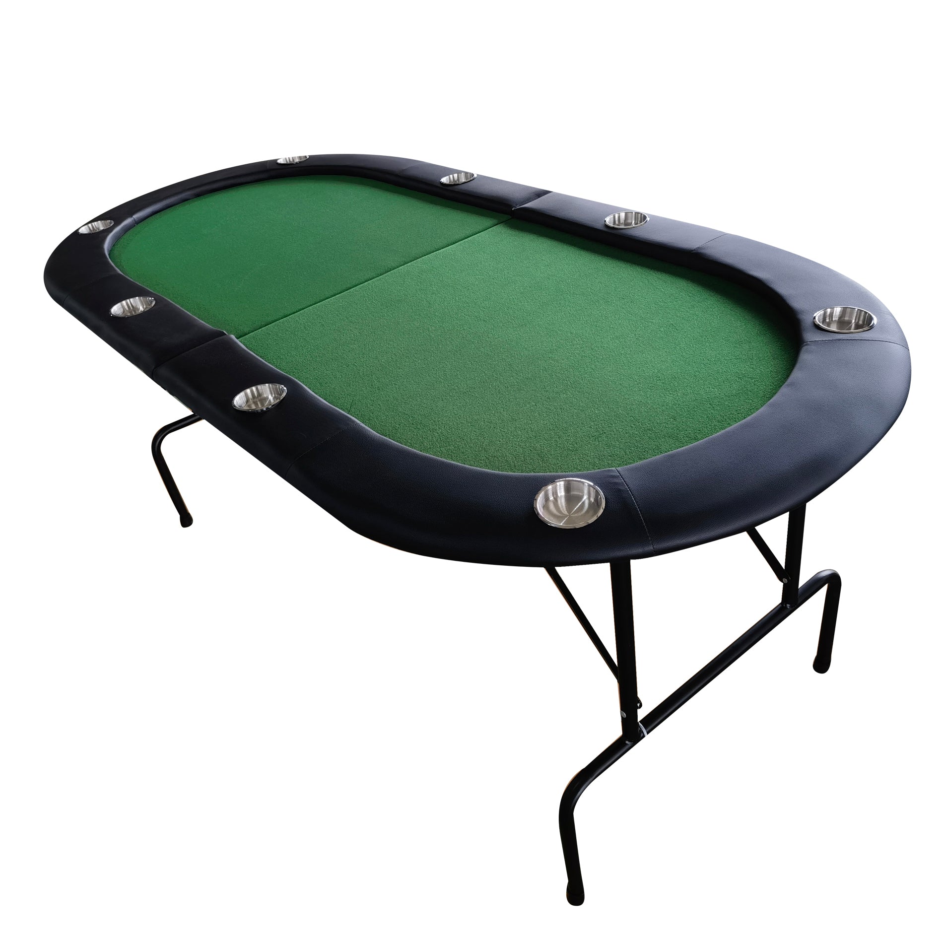 INO Design 73' Foldable Poker Table with Cup Holders #16364 Green | Premium Home Decor - Grand Goldman