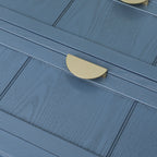 3-Drawer Cabinet for Bedroom, Living Room, or Study – Blue MDF American Furniture - Grand Goldman Shop