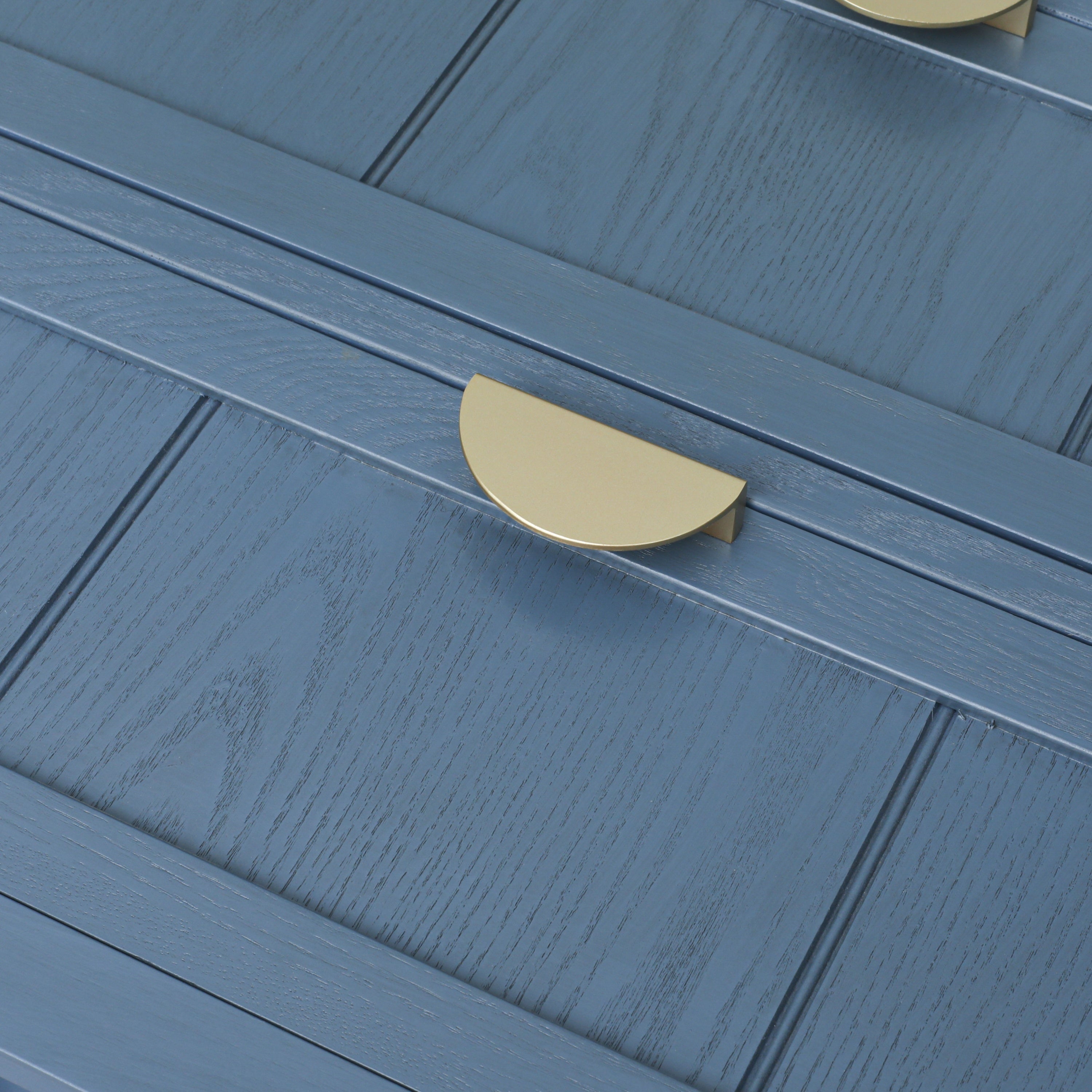 3-Drawer Cabinet for Bedroom, Living Room, or Study – Blue MDF American Furniture - Grand Goldman Shop