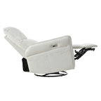 270° Power Swivel Rocker Recliner Chair for Adults, Swivel Rocking Recliner Chair,Electric Small Recliners for Small Spaces, Single Sofa Recliner for Living Room, Bedroom,RV (Fabric Gray+270°Swivel) - Grand Goldman Shop