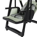 Convertible Baby High Chair to Rocker with 5-Point Harness, Foldable Infant Feeding Chair in Dark Green with Removable 2-Tier