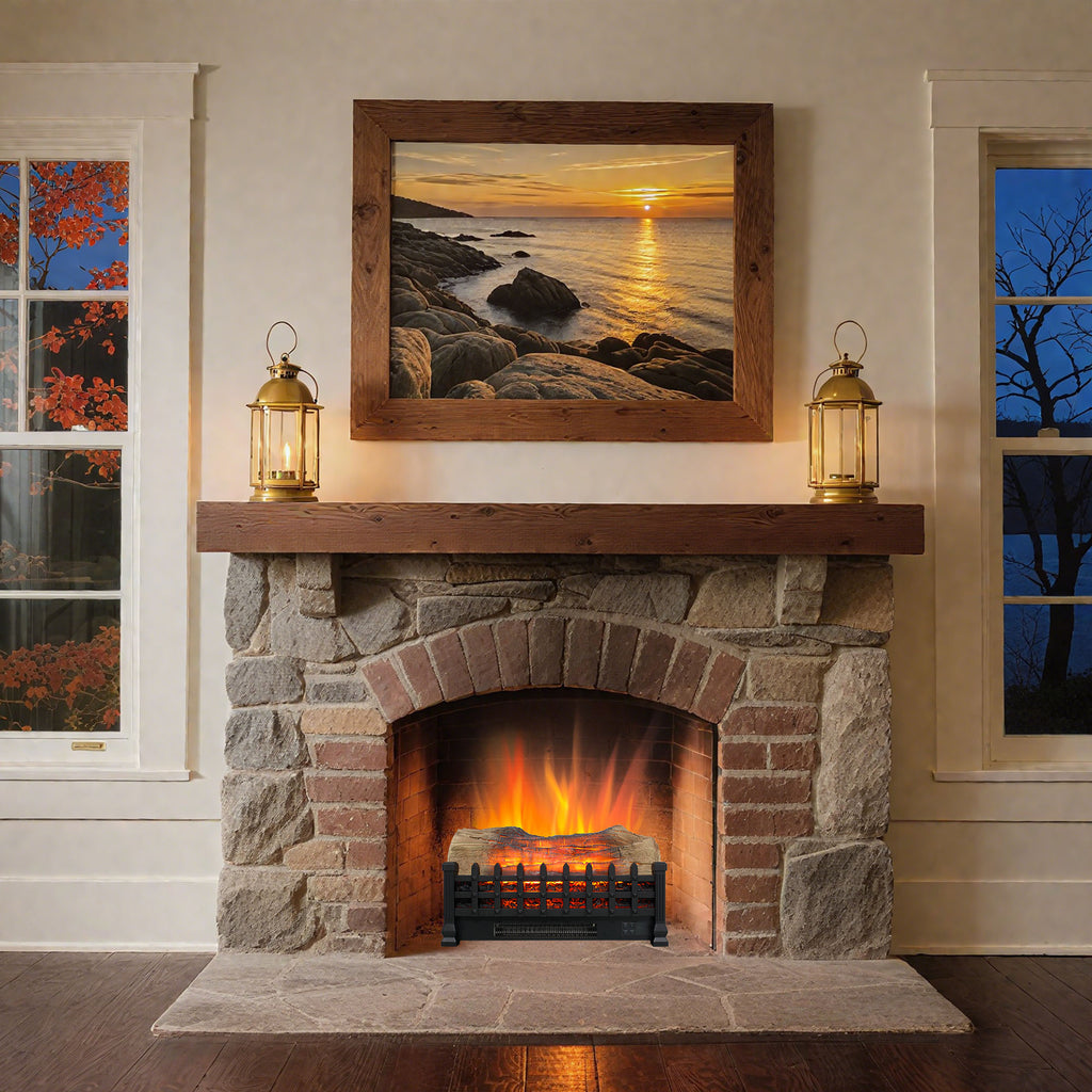 20 inch Electric Fireplace  3D Log set insert, Free Standing Fireplace Heater for Indoor - Grand Goldman Shop