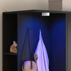 Wardrobe Closet 71.7' H, Bedroom Wooden Wardrobe with 2 Doors 6 Drawers, Modern Clothing Storage Cabinet Combination with Storage Shelves and Hanging Rail, Black - Grand Goldman Shop