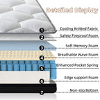 12 inch Hybrid Mattress in a Box,Individual Pocket coil, Medium Firm, Memory Foam Mattress - Grand Goldman Shop