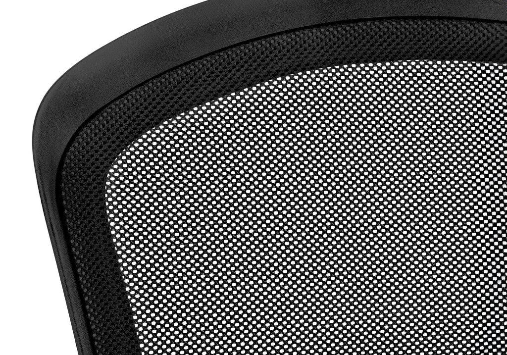 Office Chair, Adjustable Height, Swivel, Ergonomic, Armrests, Computer Desk, Work, Black Mesh, Black Metal, Contemporary, Mod