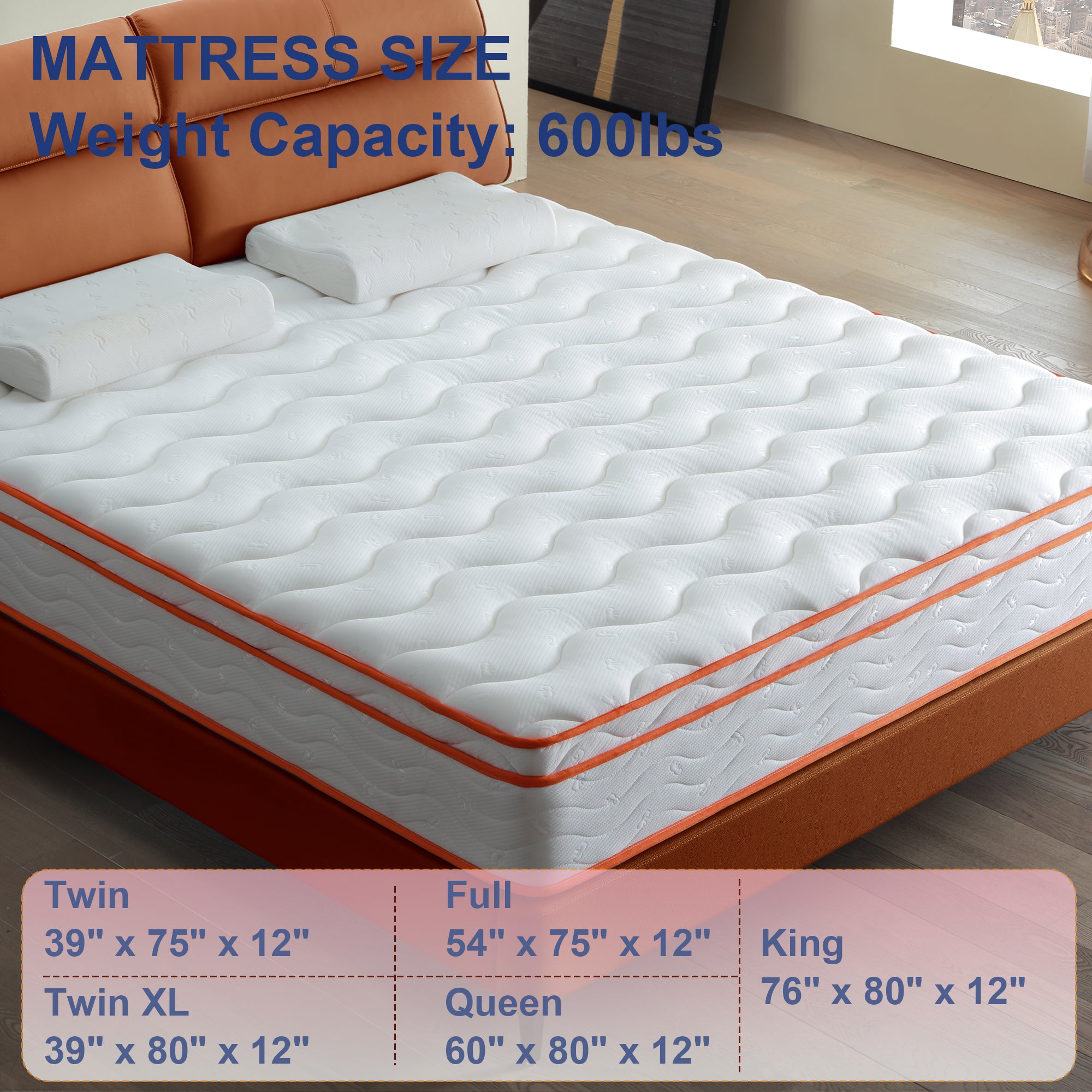 Alwyn Home Innerspring Mattress Medium Hybrid Mattress in a box With Certipur-US Certified Pocket Spring, Pressure Relief, and Motion Isolation - Grand Goldman Shop