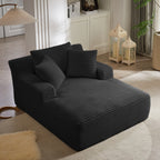 Oversized Chaise Lounge Chair Indoor, Corduroy Upholstered Modern Sofa Couch,No Assembly Required,Comfy Sleeper Sofa for Living Room,Office - Grand Goldman Shop