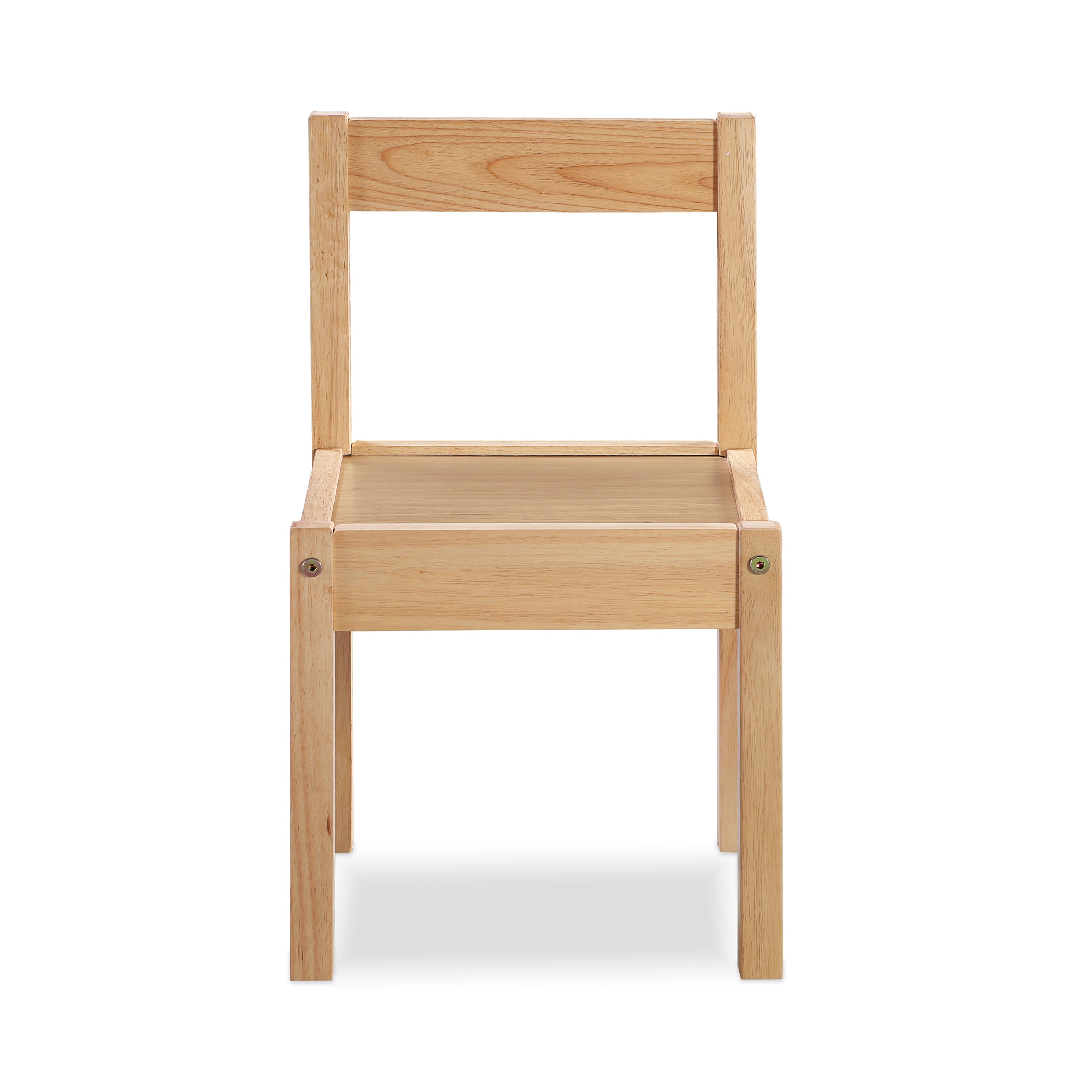 Della 3-Piece Solid Wood Kids Table & Two Chair Set, Natural | Premium Home Decor - Grand Goldman