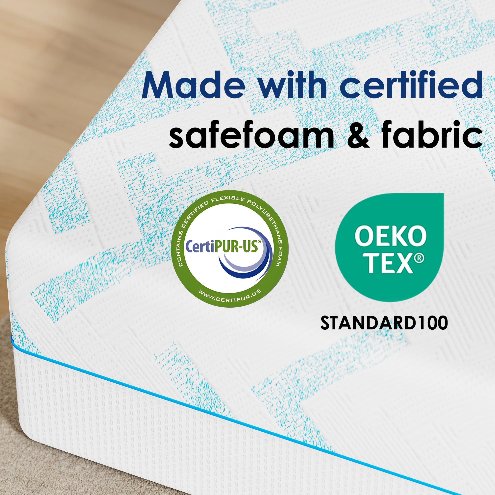 8-inch RV Latex Memory Foam Mattress, short queen size, large format, free of glass fibers, medium hardness texture, breathable memory foam. - Grand Goldman Shop