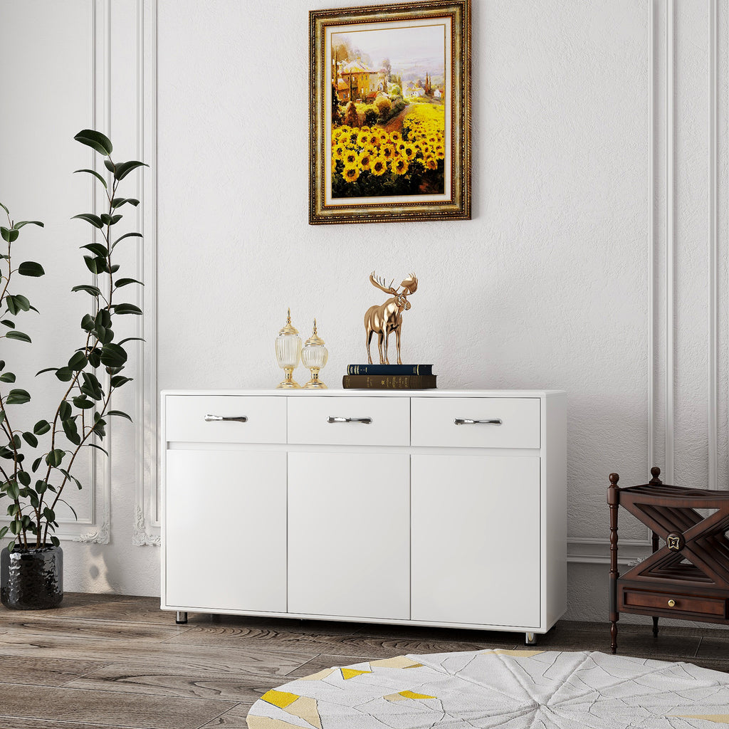 Three Doors Side Table-White - Grand Goldman Shop