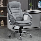 High Back Home Office Chair Executive Computer Chair with Adjustable Height, Upholstered Thick Padding Headrest and Armrest -