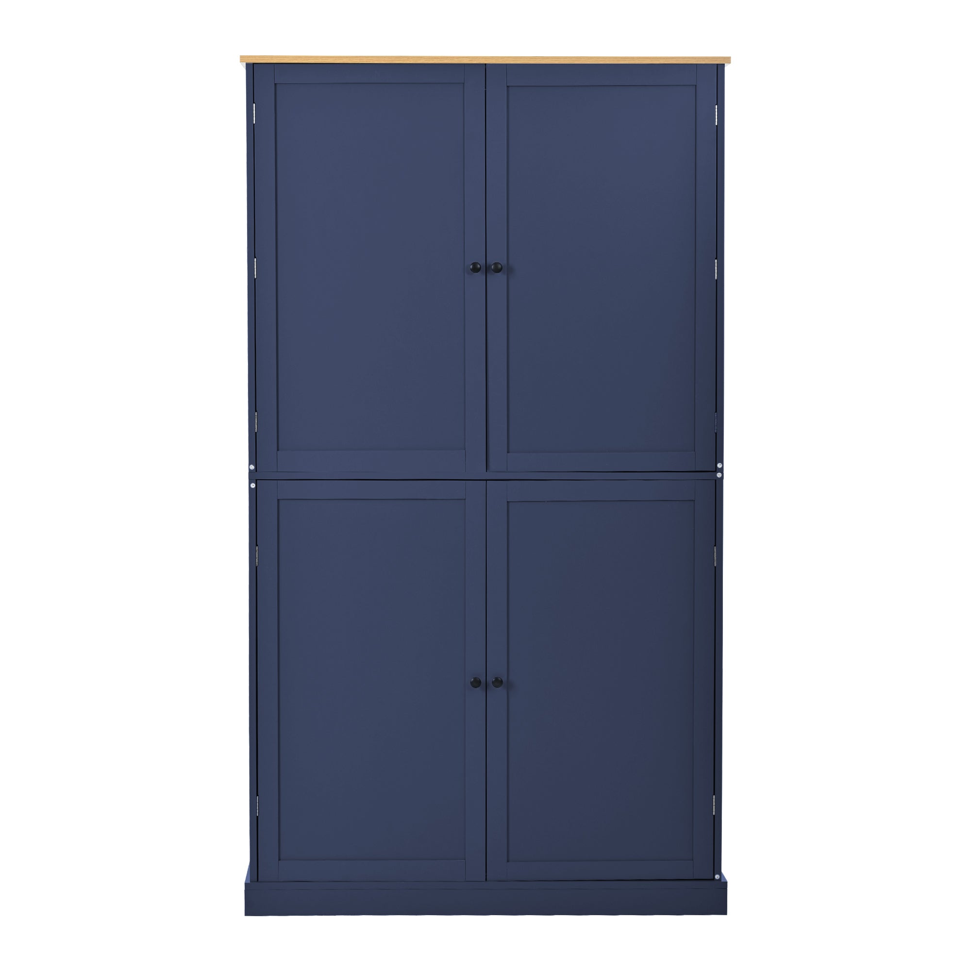 [Assembly Video Provided]TOPMAX 40.2x20x71.3inch High Freestanding Kitchen Pantry Large Cupboard Storage Cabinet with 2 Drawers, 2 Adjustable Shelves, 8 Door Shelves for Kitchen, Dining Room,Blue - Grand Goldman Shop