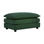 Chenille Fabric Ottomans Footrest to Combine with 2 Seater Sofa, 3 Seater Sofa and 4 Seater Sofa, Green Chenille - Grand Goldman Shop