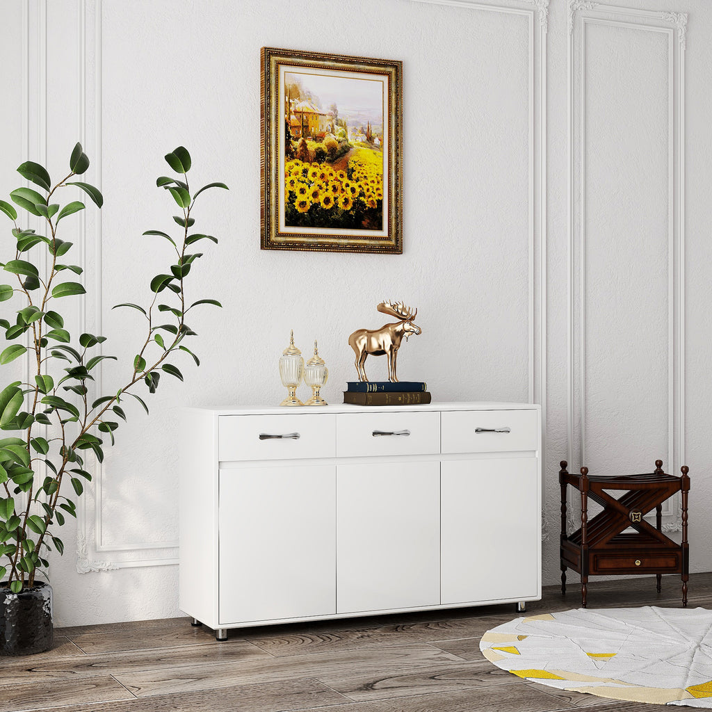 Three Doors Side Table-White - Grand Goldman Shop