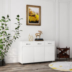 Three Doors Side Table-White - Grand Goldman Shop