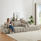 Chenille L-Shape Luxury Sectional Oversized Sofa,Mnimalist Design,Comfy Sleeper Couch for Living Room,Apartment&Reception Spaces,No Assembly Required - Grand Goldman Shop