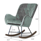 Hannah Mid Century Modern Rocking Chair In Dark Grey - Grand Goldman Shop