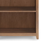 Amherst 30 inch Solid Wood 5 Shelf Bookcase in Rustic Natural Aged Brown - Grand Goldman