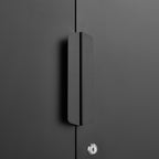 70-Inch Black 2-Door File Cabinet with Lock, 4 Adjustable Shelves, Heavy-Duty Steel Construction for Commercial and Home Offi