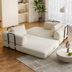 78 Inch Convertible Sleeper Sofa Bed, Futon Boneless Couch Lounge Loveseat with Pull Out Bed, No Assembly Required - Grand Goldman Shop