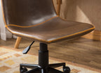 Cesena Faux Leather 360 Swivel Air Lift Office Chair, Antique Brown | Premium Home Decor - Grand Goldman