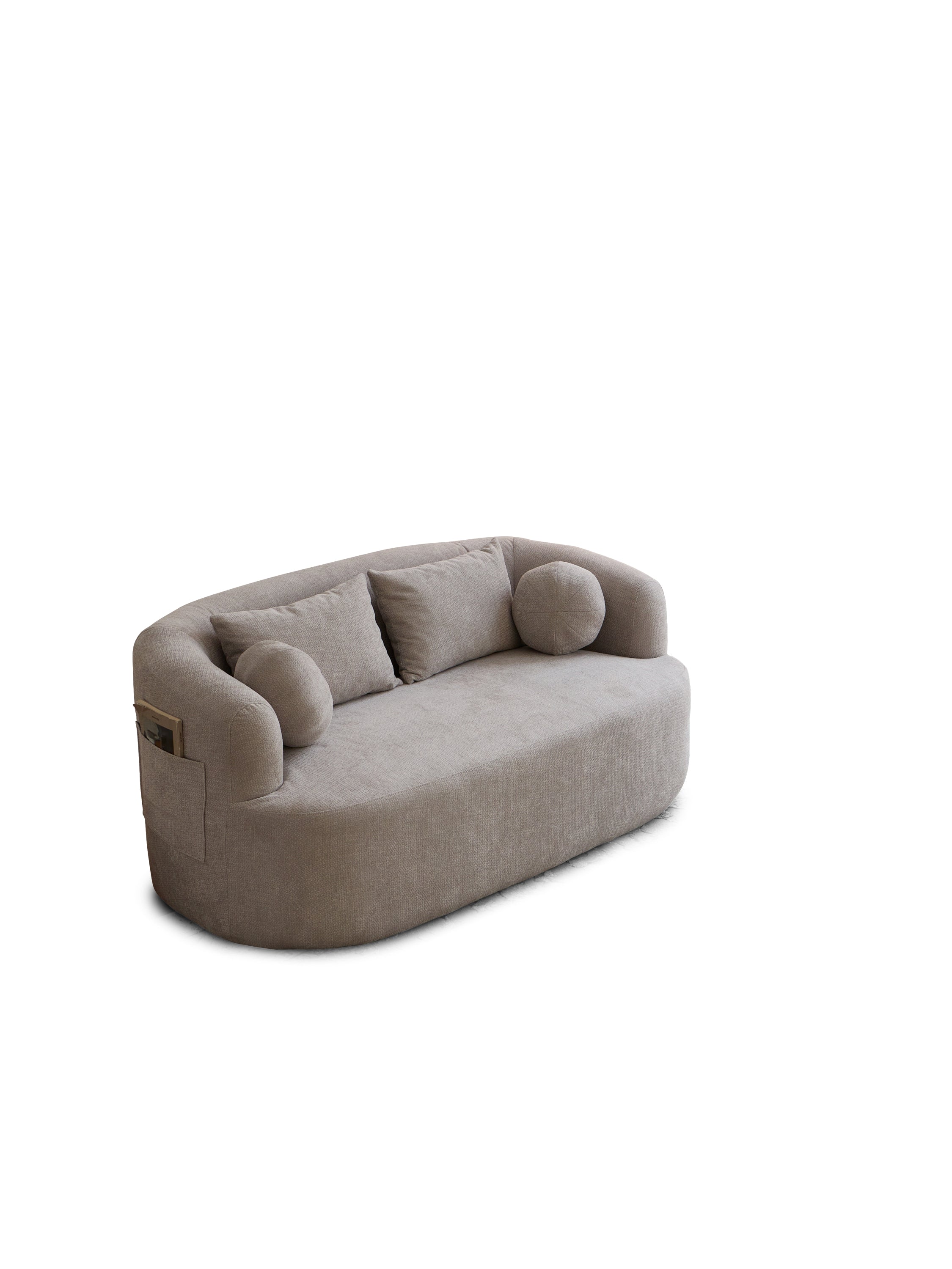 Sofa-in-a-Box, Memory Foam 2-Seater Couch, No Installation & Easy to Transport, Deep Seat Modern Sofa with chenille Fabric, Couch for Living Room, Bedroom, Apartment, Home Office,Gray - Grand Goldman Shop