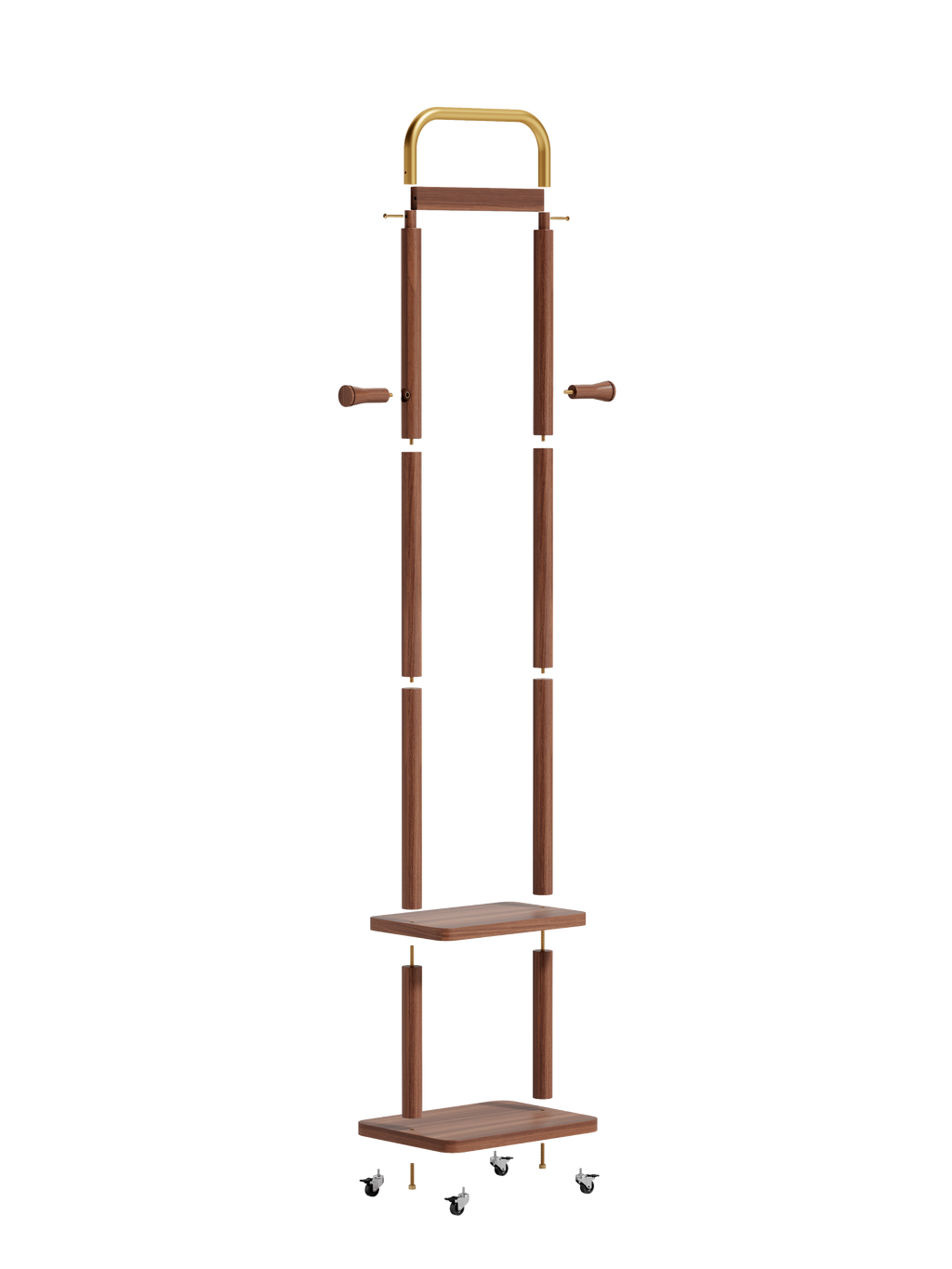 Coat Racks solid wood hanger 15.7* 11.8*71in Solid environmental protection easy to assemble beautiful can be placed in the bedroom/entrance/living room (Walnut) - Grand Goldman Shop