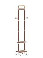 Coat Racks solid wood hanger 15.7* 11.8*71in Solid environmental protection easy to assemble beautiful can be placed in the bedroom/entrance/living room (Walnut) - Grand Goldman Shop