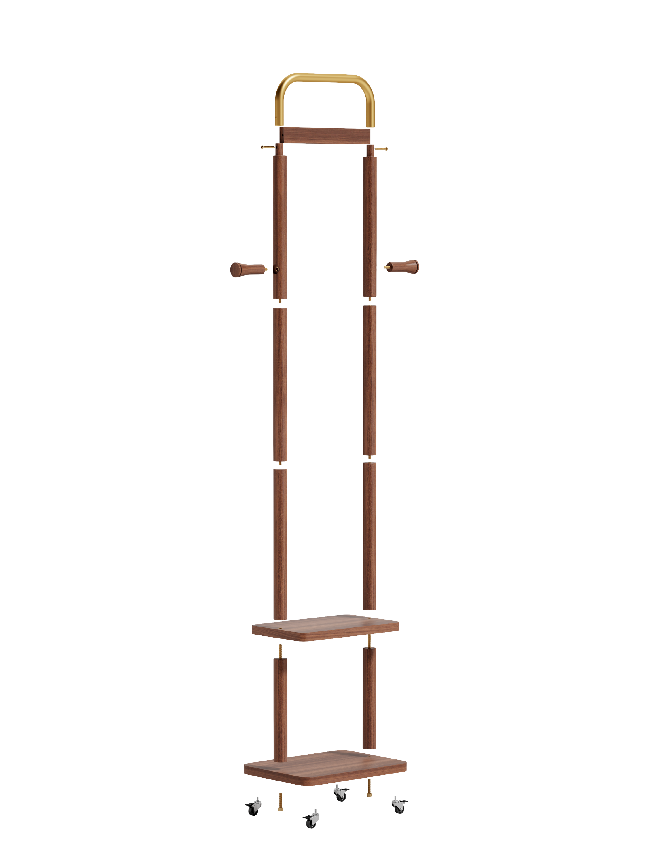 Coat Racks solid wood hanger 15.7* 11.8*71in Solid environmental protection easy to assemble beautiful can be placed in the bedroom/entrance/living room (Walnut) - Grand Goldman Shop