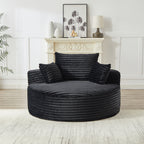 55'L Corduroy Sponge single sofa,No Assembly Required,Fluffy Modern Sleeper Chair for Living room, Bedroom, Lounge and Projection Room(Not a swivel chair.) - Grand Goldman Shop