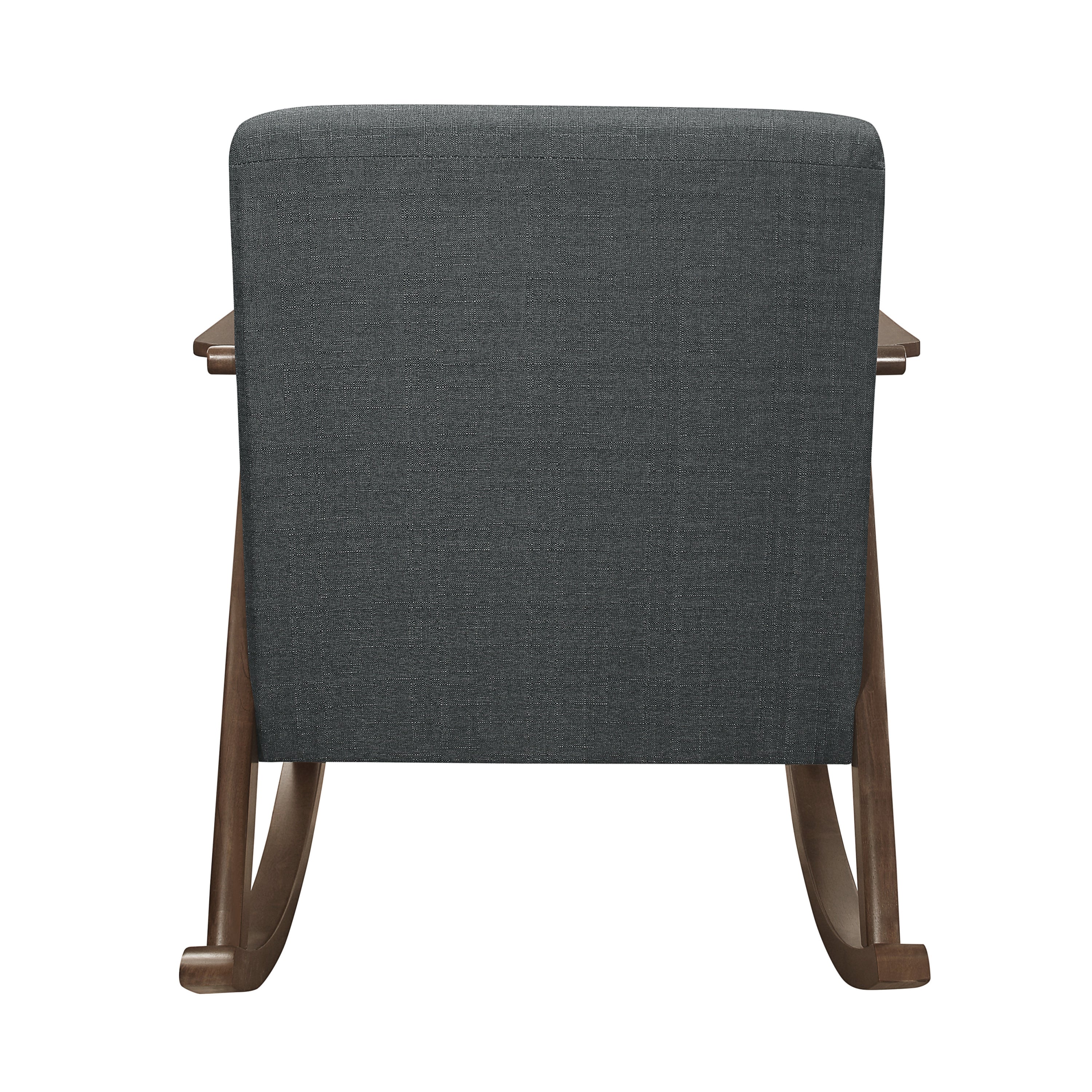 Modern Home Furniture 1pc Rocking Chair Dark Gray Fabric Upholstered Dark Walnut Finish Wood Cushion Seat and Back - Grand Goldman Shop