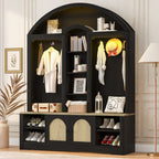 Multi-functional wardrobe/entrance wardrobe, equipped with shoe racks, clothes hangers and hooks. Wardrobe - A wardrobe is made of sturdy medium-density fiberboard with modern design and practical sto - Grand Goldman Shop