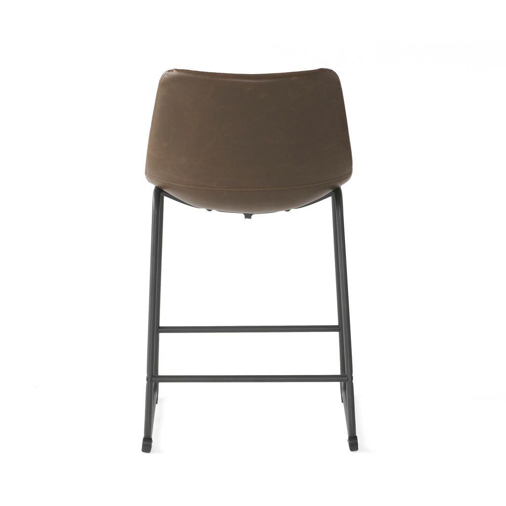 Vintage Style Brown 24-Inch Counter Stool (Set of 2) - Grand Goldman Shop