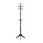 Dark Brown Finish Classic Coat Rack Solid Wood, 10 Hooks Coat Hanger Stand Entryway Home Furniture 1pc - Grand Goldman Shop