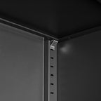70-Inch Black 2-Door File Cabinet with Lock, 4 Adjustable Shelves, Heavy-Duty Steel Construction for Commercial and Home Offi