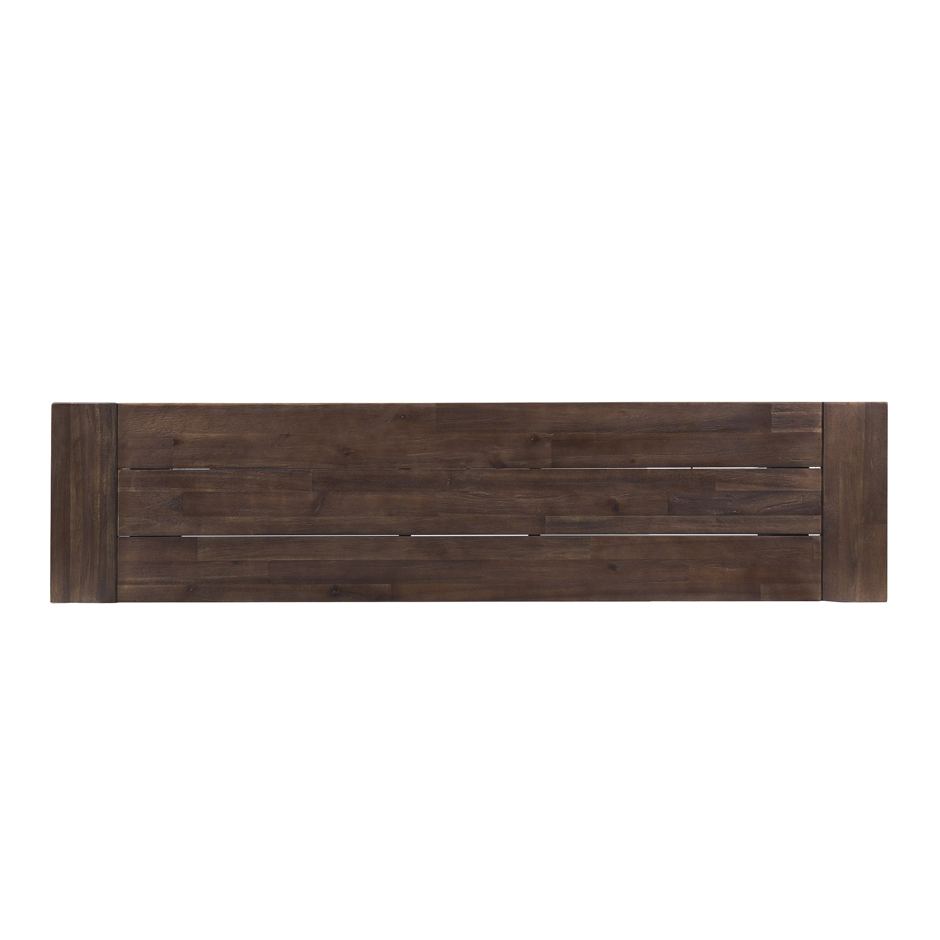 Tranquilizer Outdoor Acacia Wood Bench with Slat Panel Design, Dark Brown and White - Grand Goldman Shop