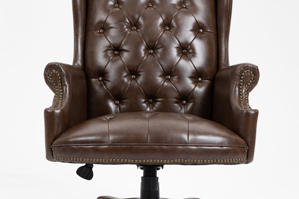 Executive Office Chair - High Back Reclining Comfortable Desk Chair - Ergonomic Design - Thick Padded Seat and Backrest - PU 
