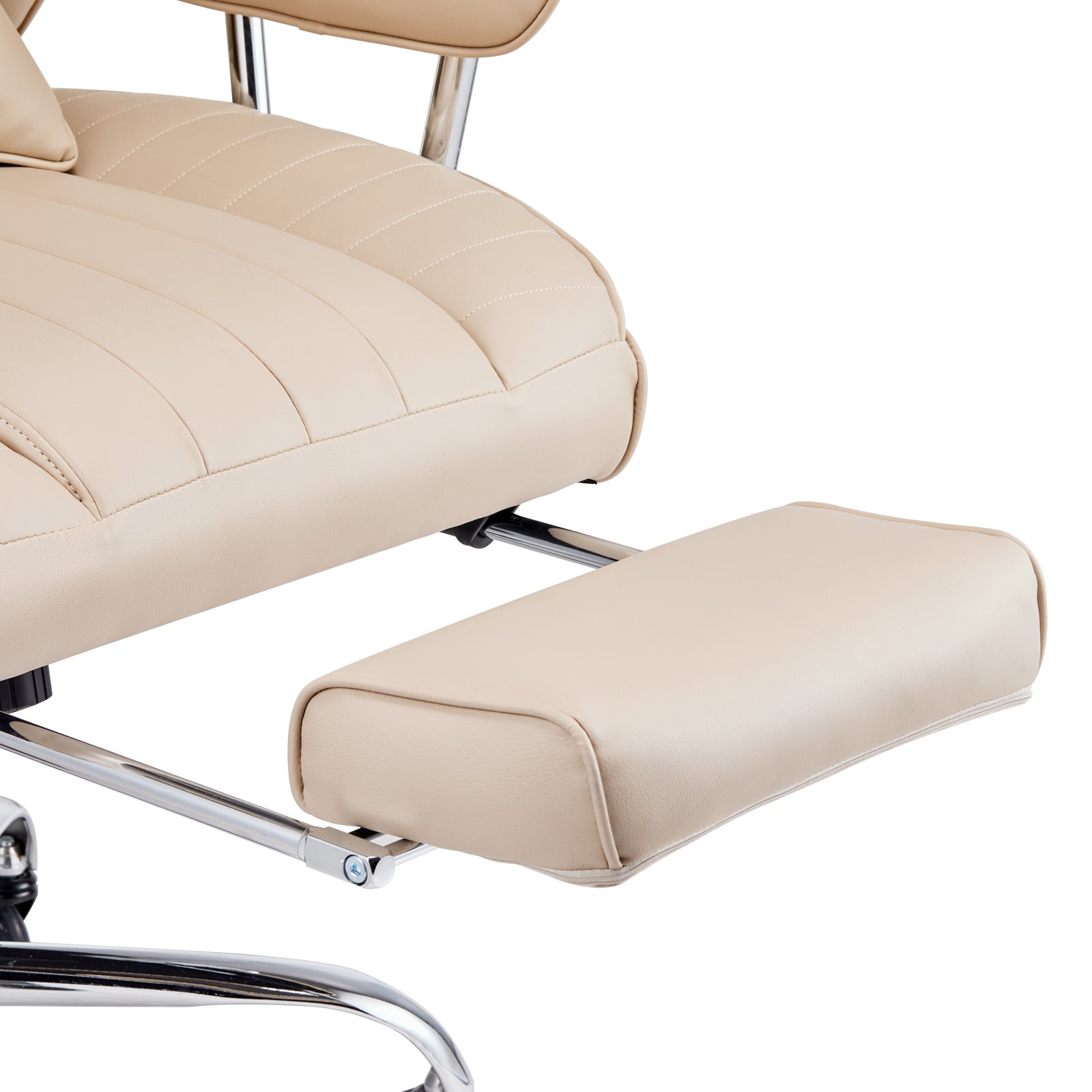 Executive Office Chair with Footrest, 400 lbs Capacity With Heavy Duty PU Leather Wide Office Chair, Big and Tall Reclining O