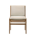 Elegant Dining Chair Set of Two Sophisticated Style Wheat Fabric - Grand Goldman Shop