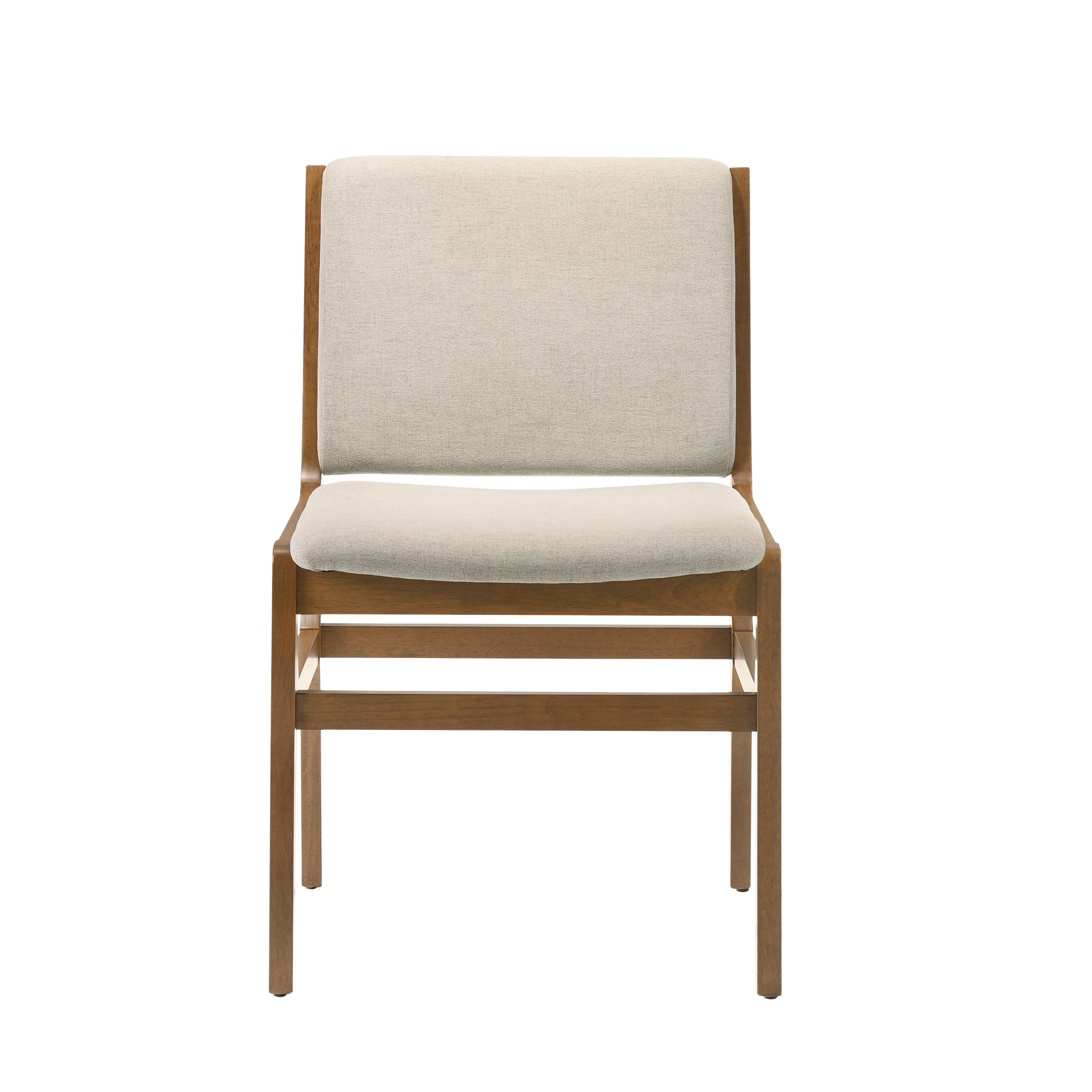 Elegant Dining Chair Set of Two Sophisticated Style Wheat Fabric - Grand Goldman Shop