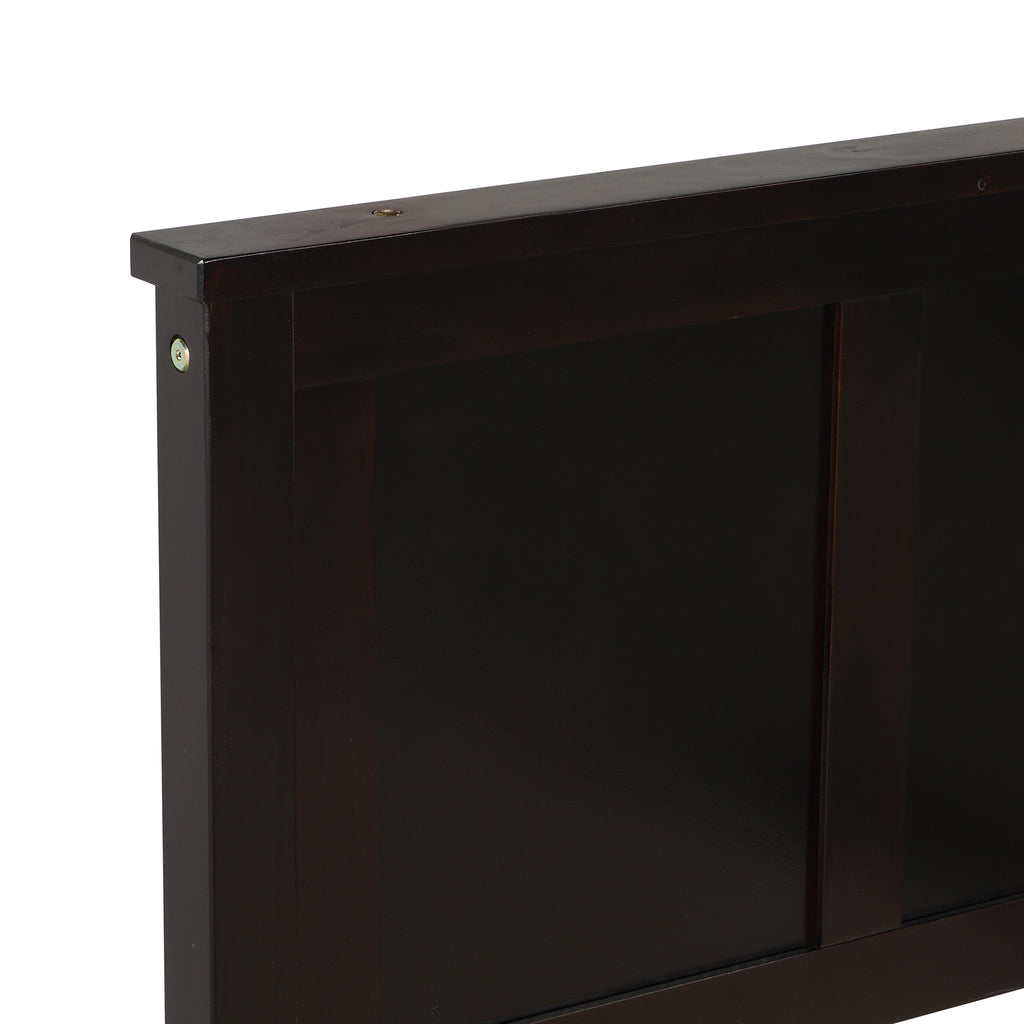 Espresso Platform Storage Bed with 2 Wheel-Base Drawers, Twin Size Frame, Pine Wood and MDF Construction - Grand Goldman Shop