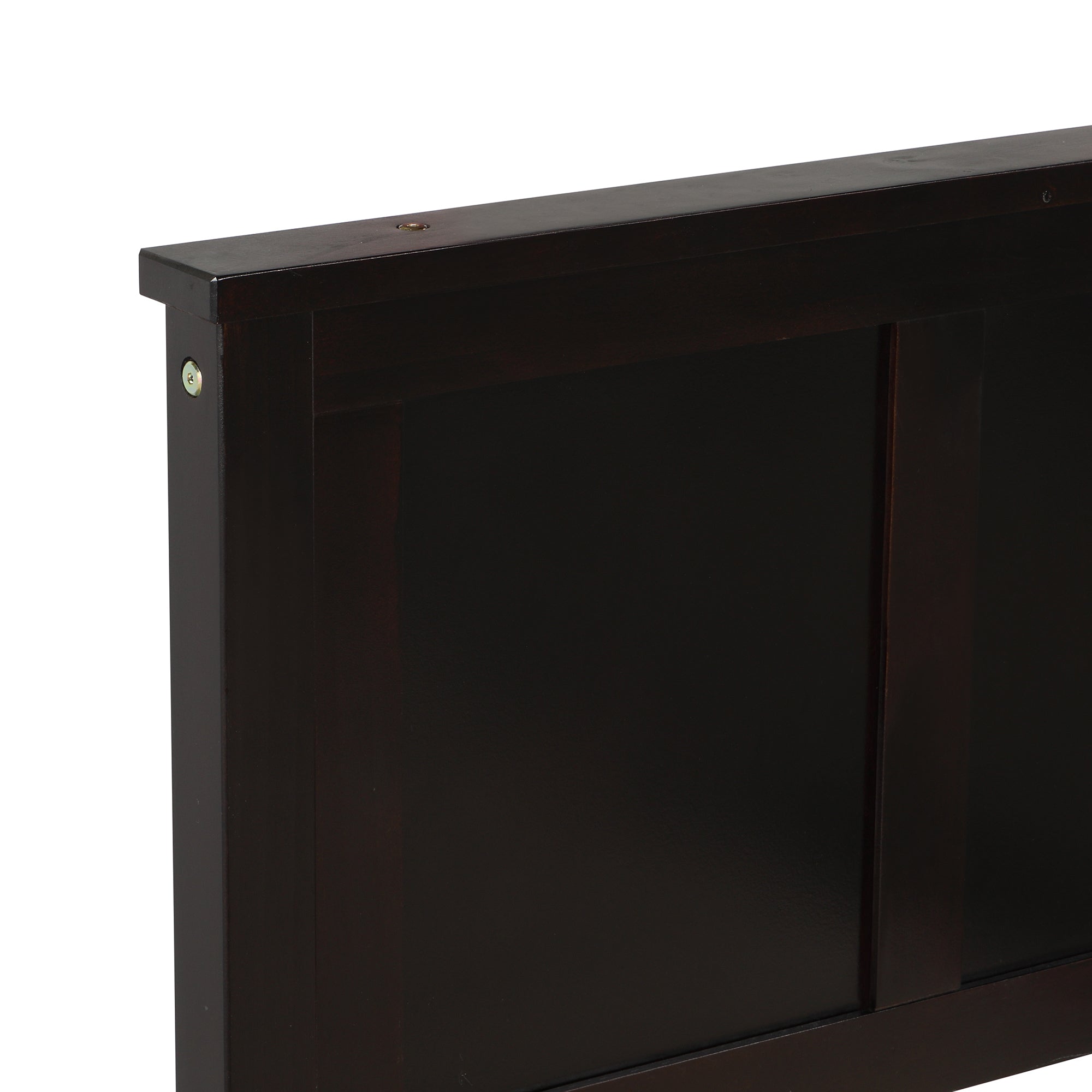Espresso Platform Storage Bed with 2 Wheel-Base Drawers, Twin Size Frame, Pine Wood and MDF Construction - Grand Goldman Shop