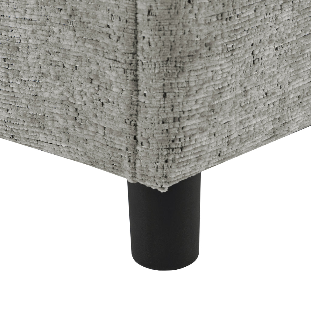 Versatile Light Grey Chenille Sectional Sofa Bed with Storage, Cup Holders & Charging Ports, 109.9' - Grand Goldman Shop