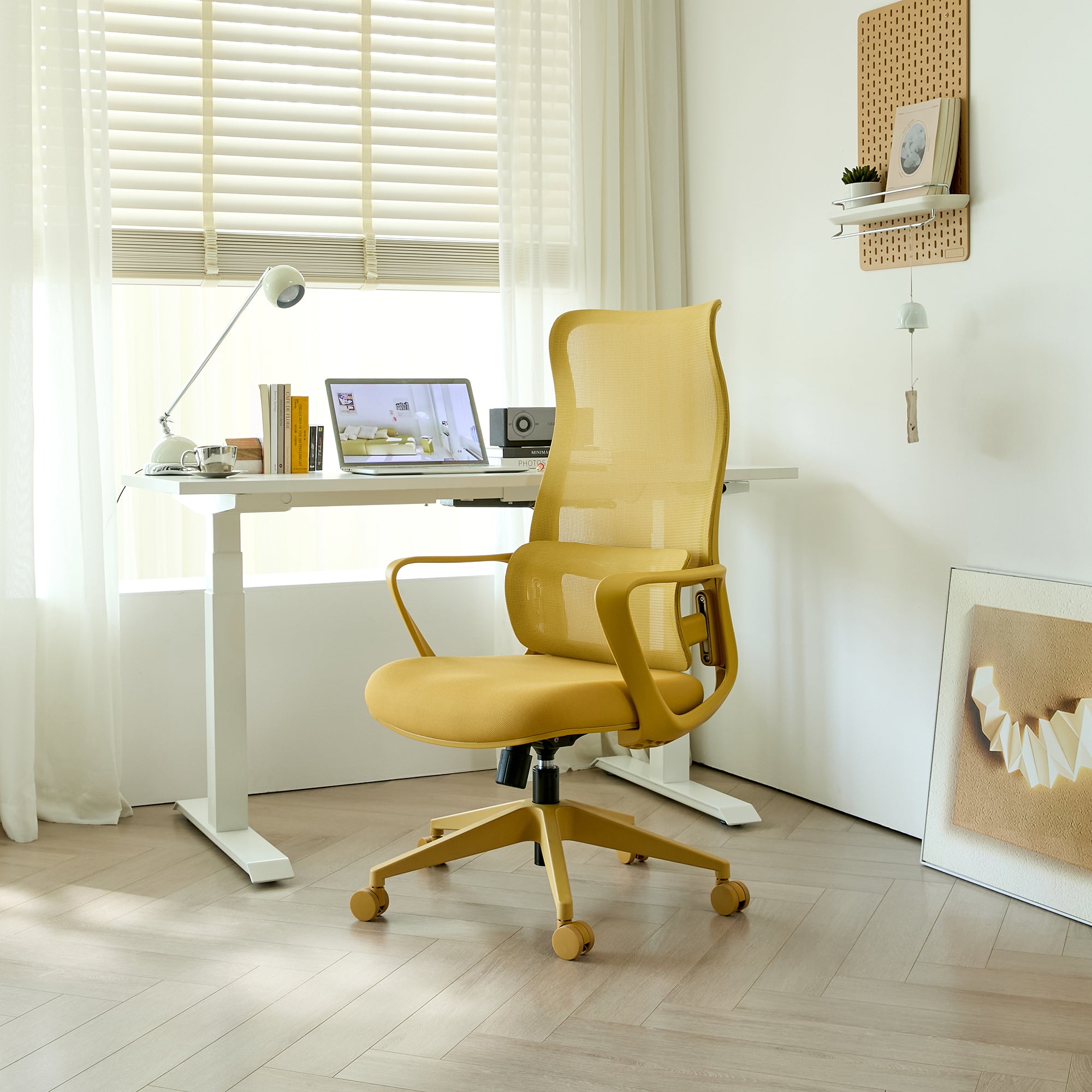Ergonomic Colorful Office Chair 350LBS Home Office Mesh Breathable High Back, With Adjustable Lumbar Support Computer Chair, 