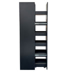 BLACK ,Large, Slim Storage Cart, Kitchen Rolling Cart, Narrow Storage Cabinet with Handle & Wheels, Wood Spice Rack Next to Fridge, Pantry Shelf for Kitchen, Small Spaces - Grand Goldman Shop